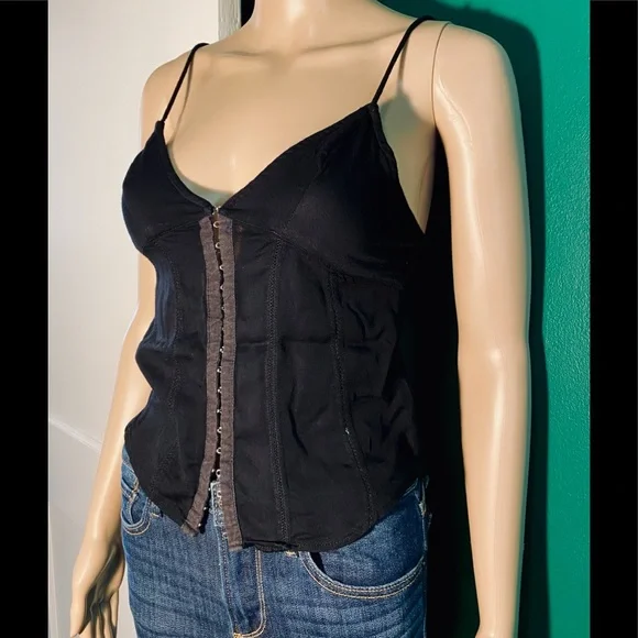 💚3/20$5/25💚Silence + Noise Black hook/eye clasp front - Picture 6 of 16